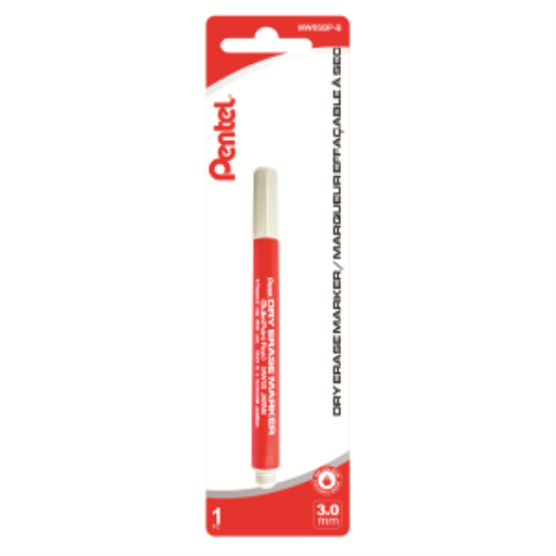 Marqueur effaçable à sec Pentel (3,0 mm), pack de 1, encre rouge