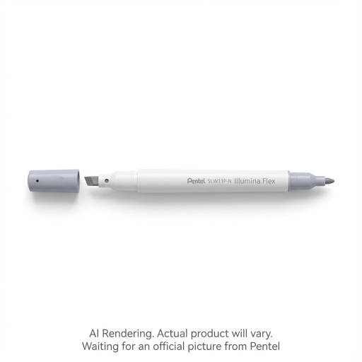 Surligneur Liquide Illumina Flex, Double Pointe - Biseautée et Ogive, Gris Pastel