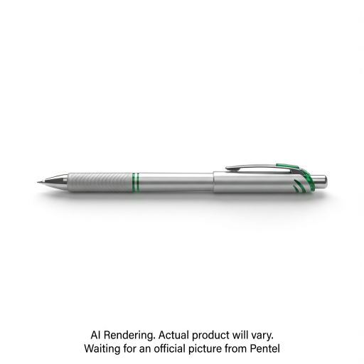 EnerGel Liquid Gel Pen, (0.7mm) Metal Tip, Capped, Green Ink