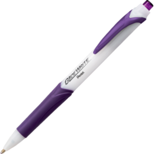 Stylo bille GlideWrite avec encre TechnIFlo, pointe large (1,0 mm), encre violette