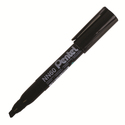 Marqueur permanent Étiquette verte (3,9/5,8 mm), pointe biseautée, encre noire