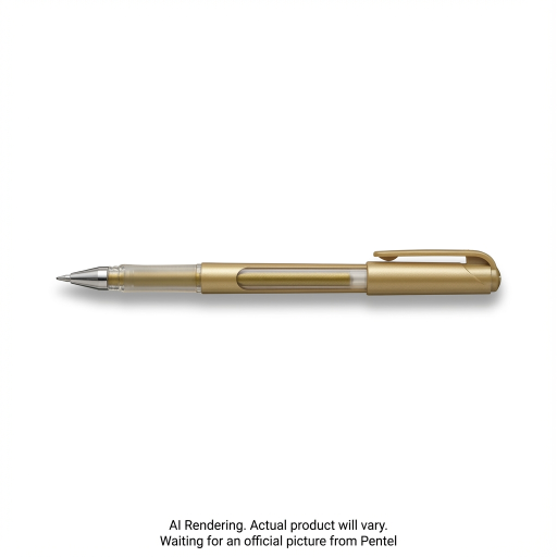 Pentel Arts Slicci Metallic (0.8mm) Needle Tip Med Gel Pen Gold Metallic Ink