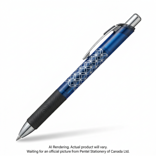 Pentel EnerGel Limited Edition Edo-Kiriko #6 (0.5mm) Metal Tip, Blue Ink