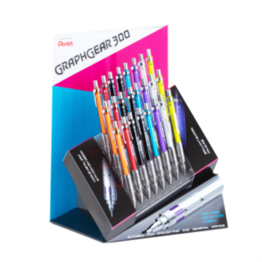 Porte-mines GraphGear 300 0,3/0,5/0,7/0,9 mm, Présentoir assorti en vrac, 48 pièces