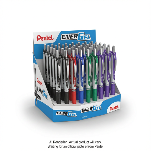 EnerGel (0.7mm) Couleurs Assorties, Présentoir Ouvert, 72 PIÈCES