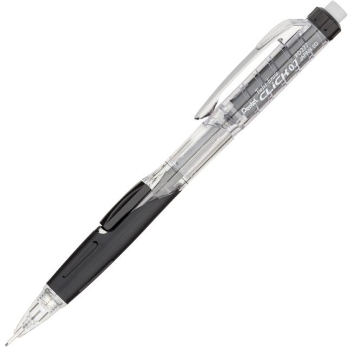 Porte-mines Twist-Erase Click (0,7 mm), corps transparent, grip noir