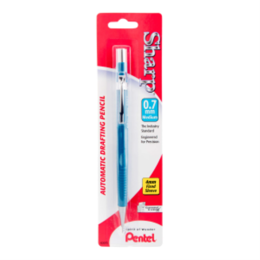 Crayon mécanique P200 (0,7 mm) en paquet de 1, corps bleu