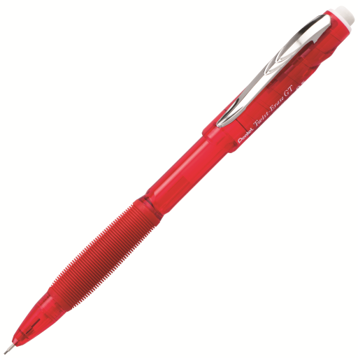 Porte-mine rétractable Twist-Erase GT (0,5 mm) à clic, corps rouge transparent