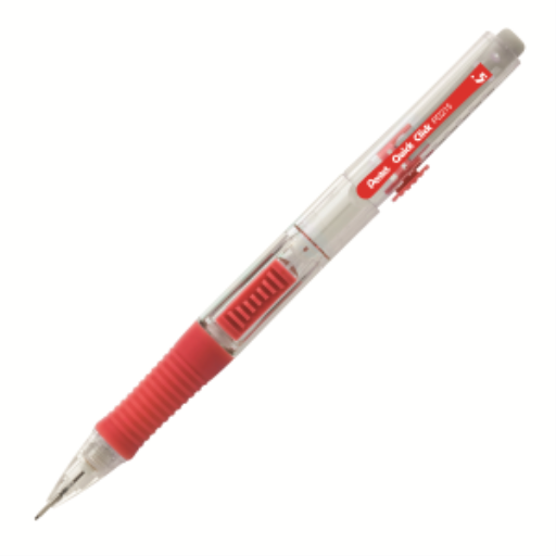 Crayon mécanique rétractable Quick Click (0,5 mm), corps rouge