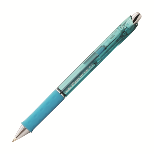 Stylo bille rétractable Feel-It!, (0,7 mm), encre bleu ciel