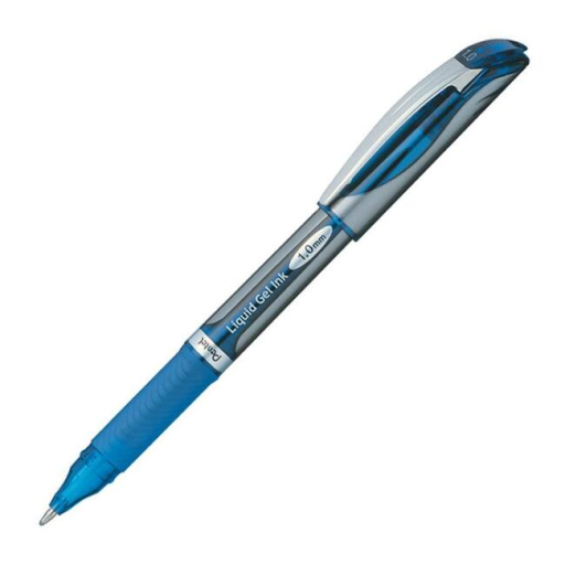 Roller Gel Rétractable EnerGel, Pointe Métallique (1,0 mm), Encre Bleue
