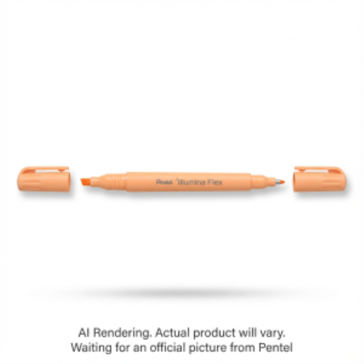 Surligneur liquide Illumina Flex, double pointe - biseautée et ogive, orange pastel