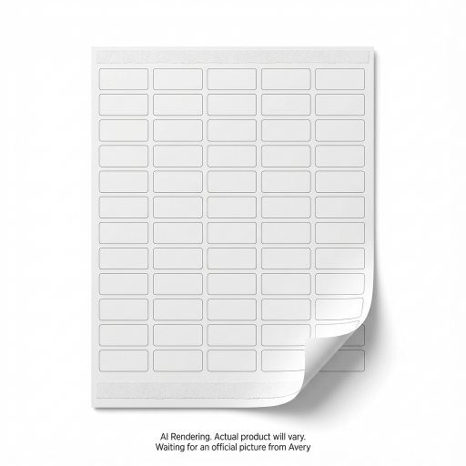 Étiquettes rectangulaires Avery Laser/Jet d'encre avec Easy Peel, 1 po x 1/2 po, permanentes, 10 feuilles/env, 600 étiquettes/env
