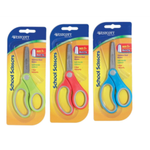 5" Kids Soft Handle Blunt Scissors - Blue / 
Ciseaux à bouts ronds et à poignée douce 5 po pour enfants - bleu