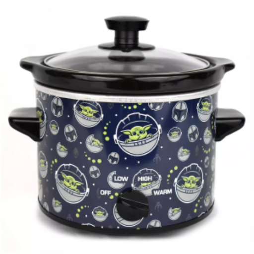 Star Wars The Mandalorian 2-Quart Slow Cooker – Compact Crock for Dips, Appetizers, and Meals