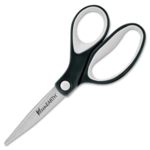 KleenEarth® 7” Straight Soft Handle Scissors – Black / Ciseaux poignée douce droite KleenEarth®, 7 po – noir
