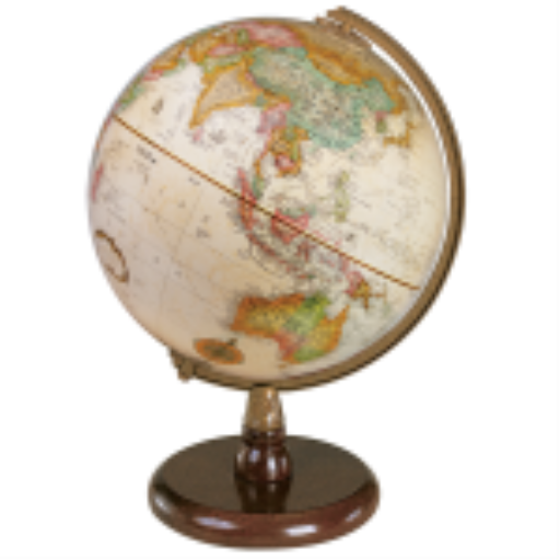 Quincy 9"/22.9Cm Diameter Antique Ocean Desk Globe (English)