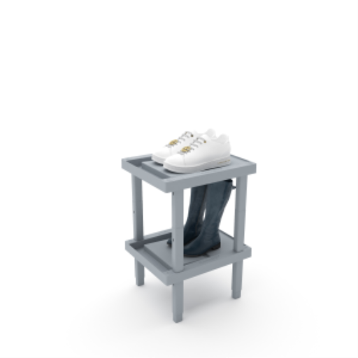 (CUSMA form attached) Rakabot LOCKER 2 tier locker water and mud collecting shoe and boot rack. Stores 2 pairs. Stackable to 4 tier. No dripping.  Sturdy plastic easy to clean. Light grey color. Made In Canada Invention.