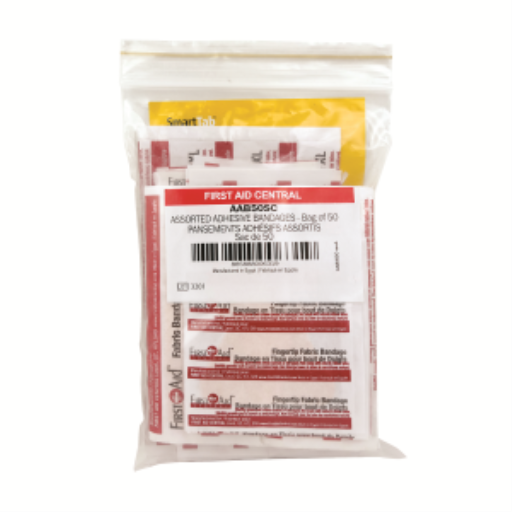 Assorted Adhesive Bandages, 50 per Bag