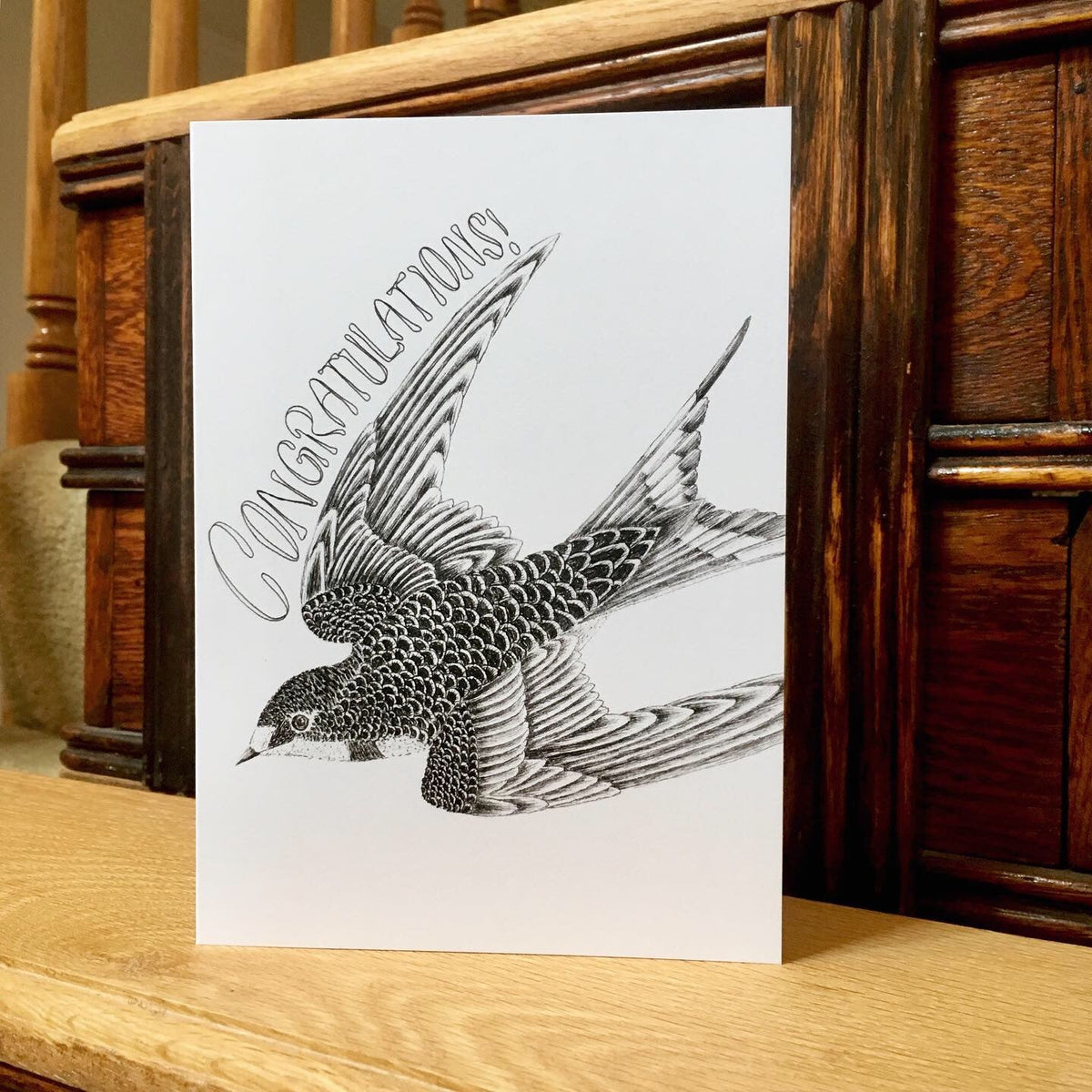 'Congratulations' Swallow Card