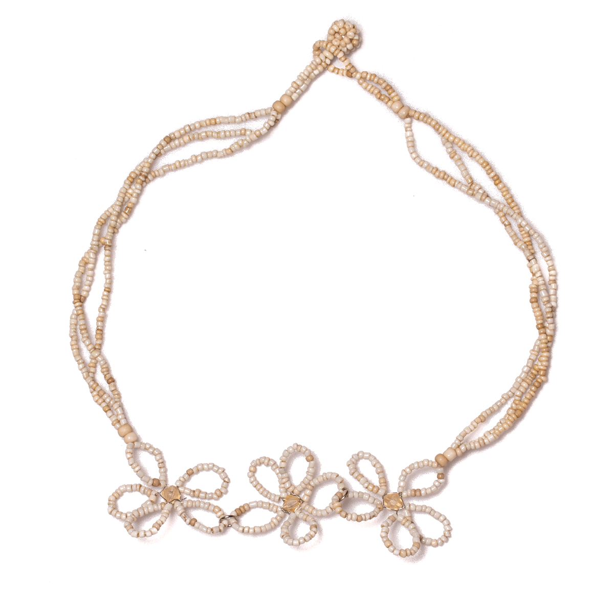 Collier de fleurs en perles