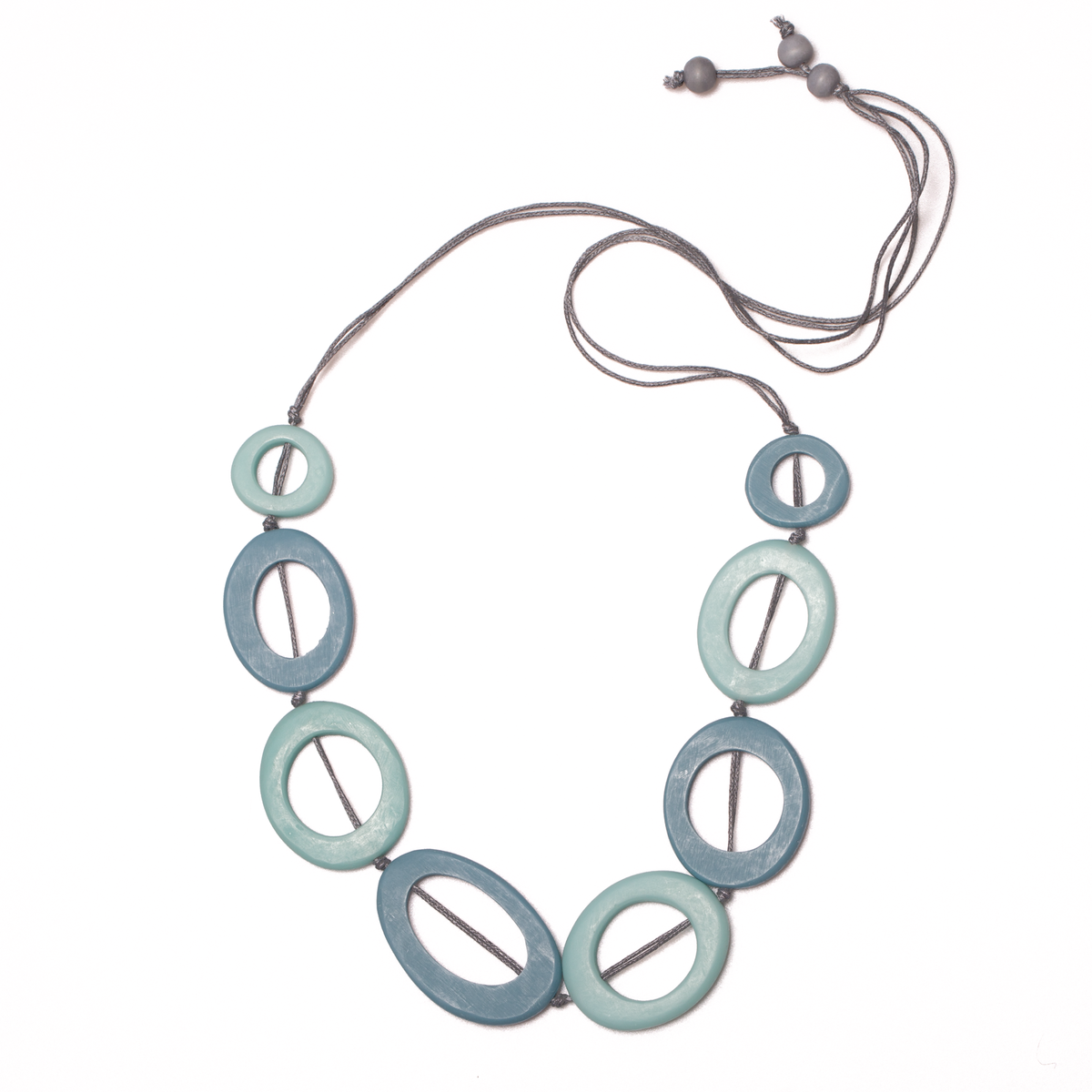 Tonal Resin Hoop Necklace