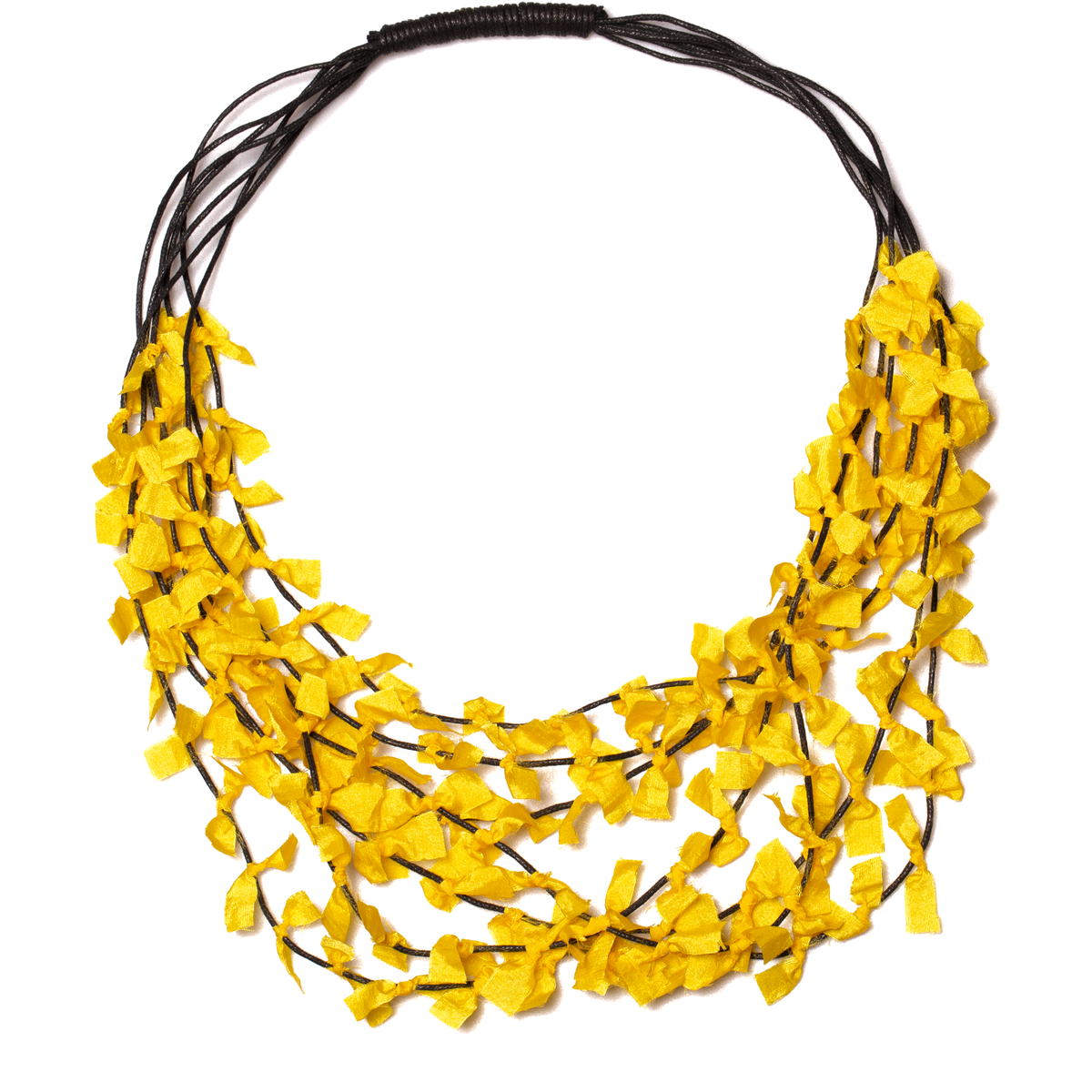 Multi Strand Fabric Necklace