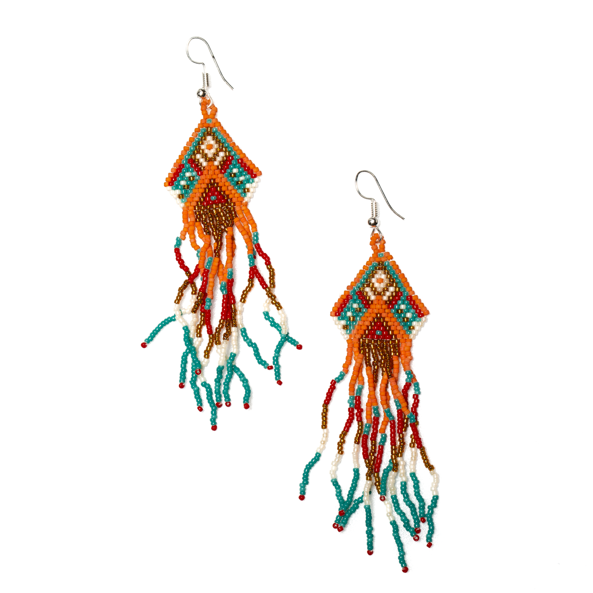 Beaded Aztec Style Earring