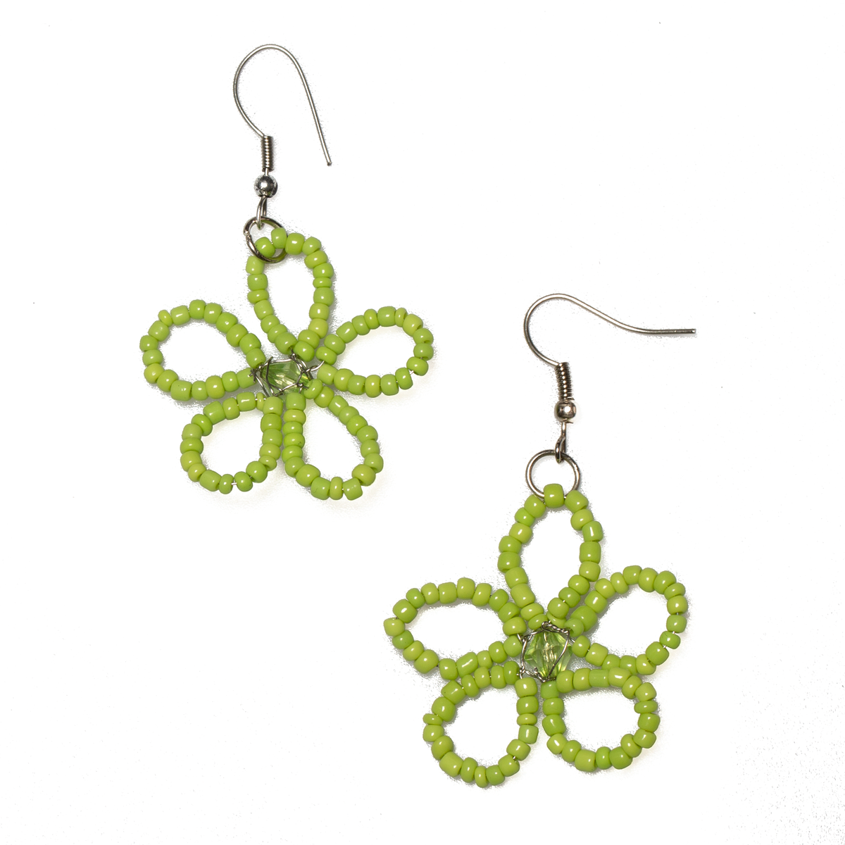Beaded Flower Earrings