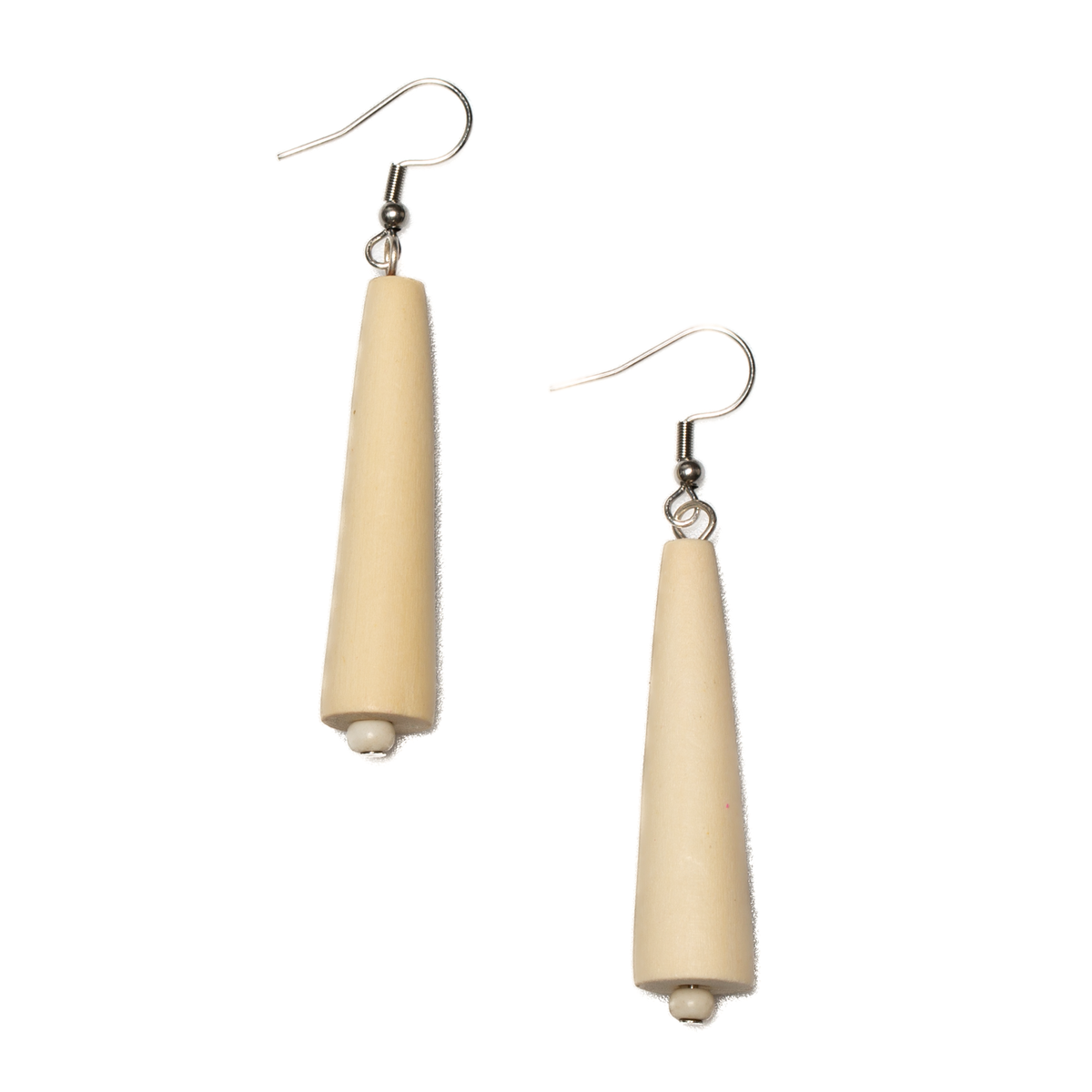 Wooden Cone Earrings
