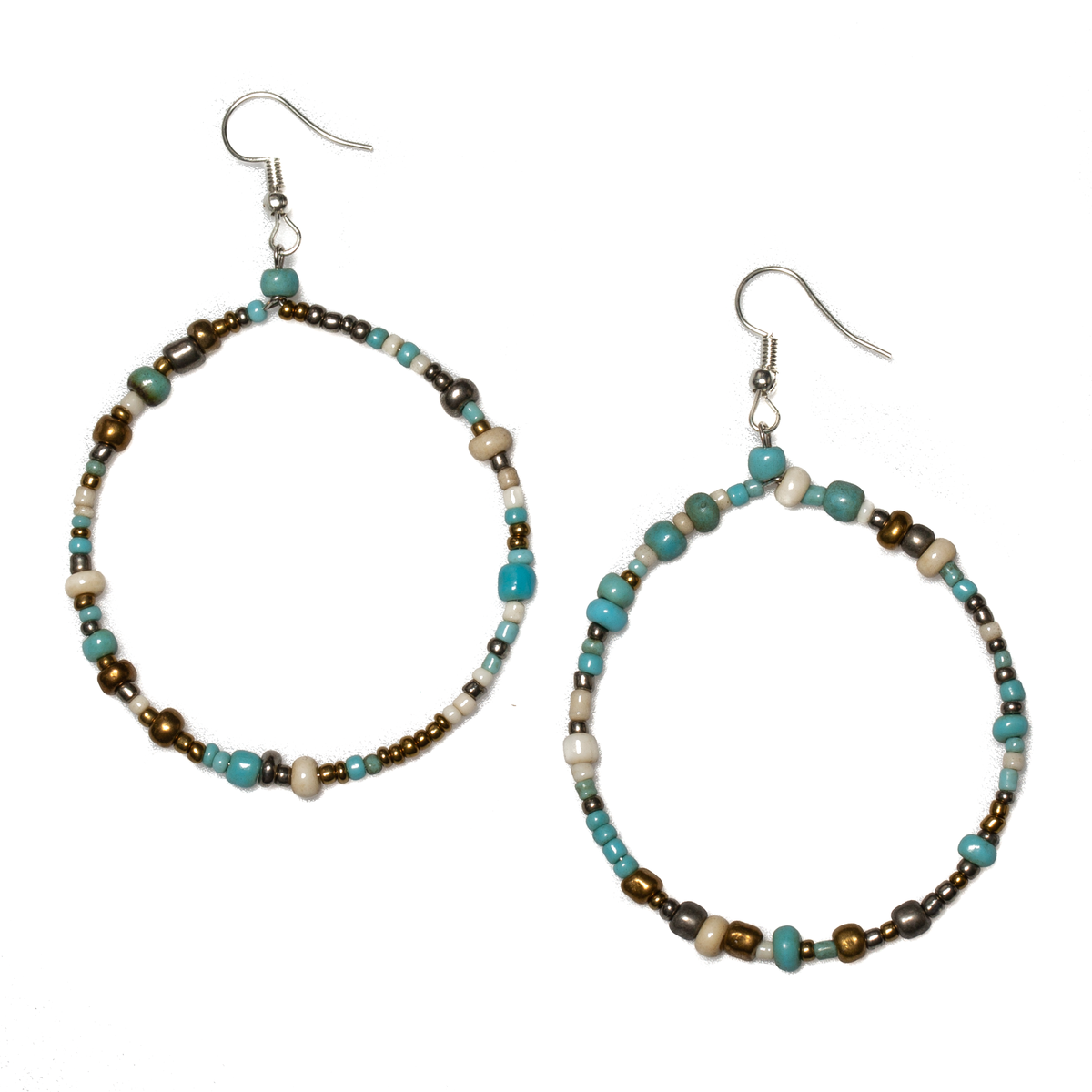 Beaded Hoop Earring