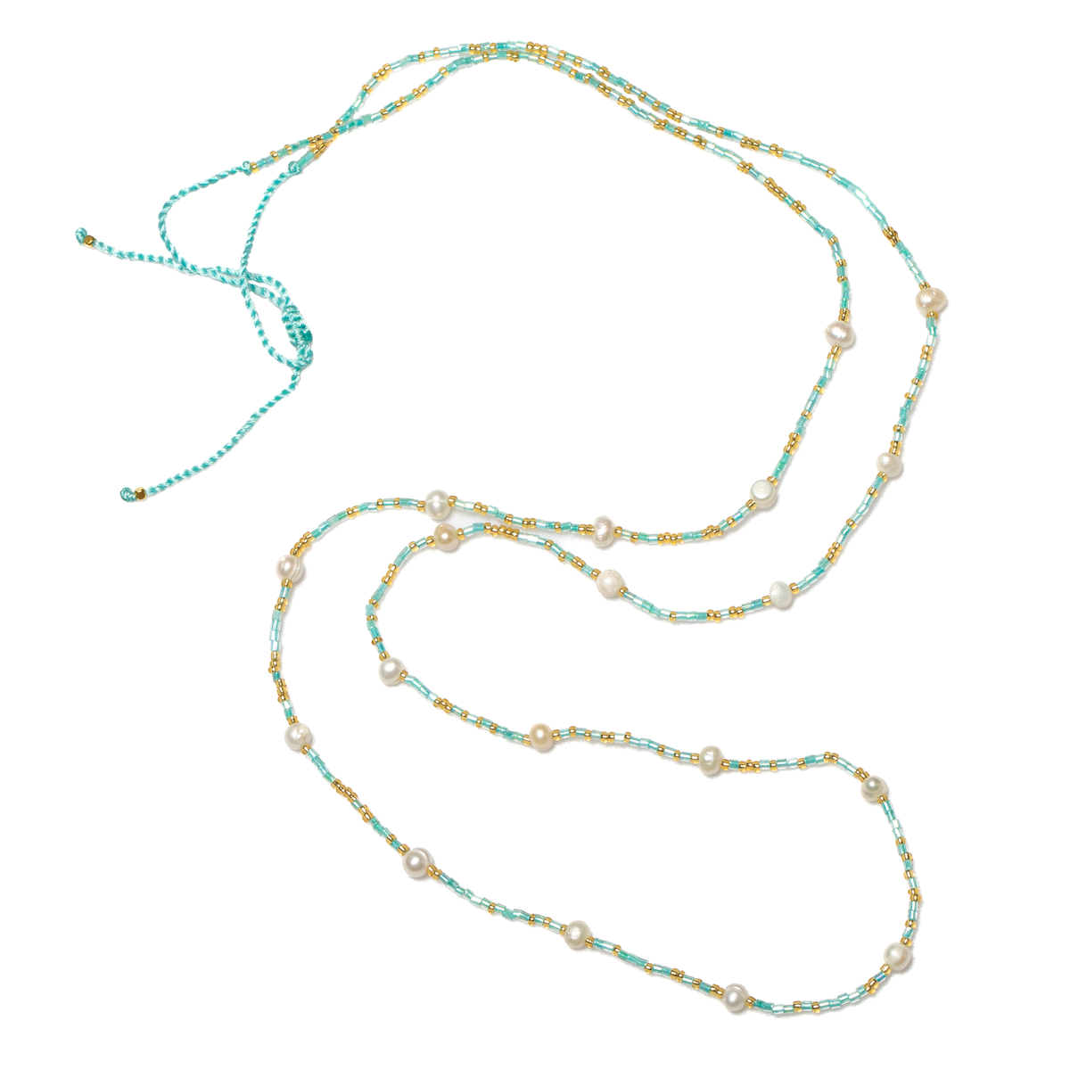 Long Pearl & Bead Necklace