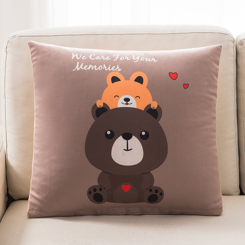 Cute Decorative Throw Pillow – Soft Plush Sofa Cushion for Living Room, Bedroom & Bedside
