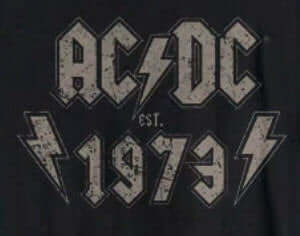 T-shirt AC/DC depuis 1973 - Noir