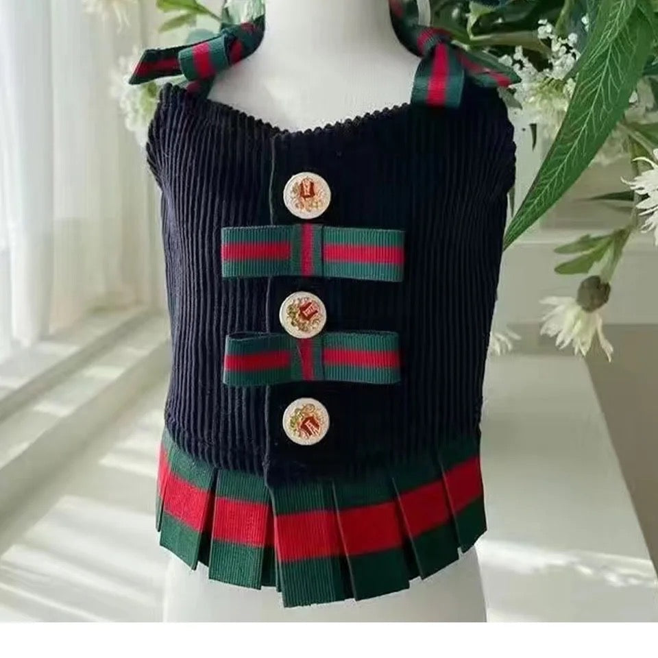Gigi Dress Set with Bow – Dog Dress Set