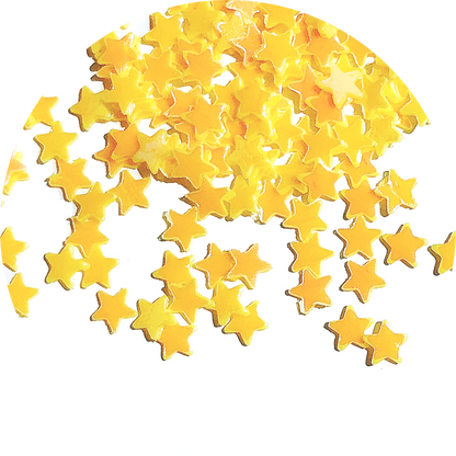 Yellow 5 pointed Star Glitter