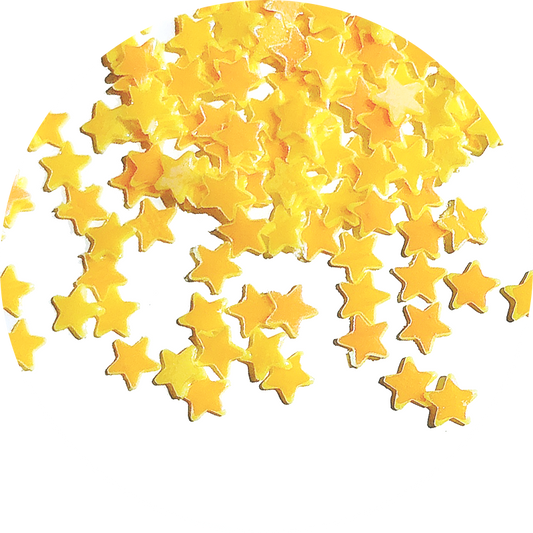 Yellow 5 pointed Star Glitter