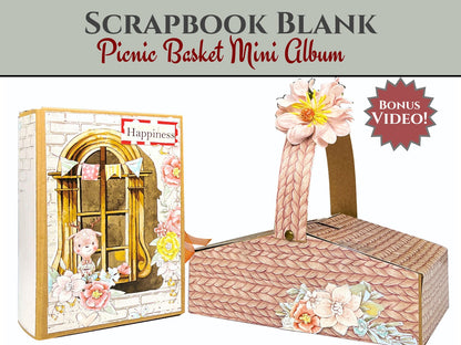 CrafTreat Mini album de pique-nique à faire soi-même, vierge - Noir