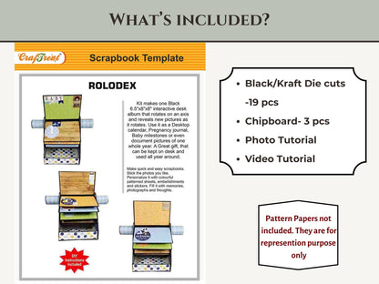 CrafTreat Scrapbook Blanks - Rolodex - Black Color