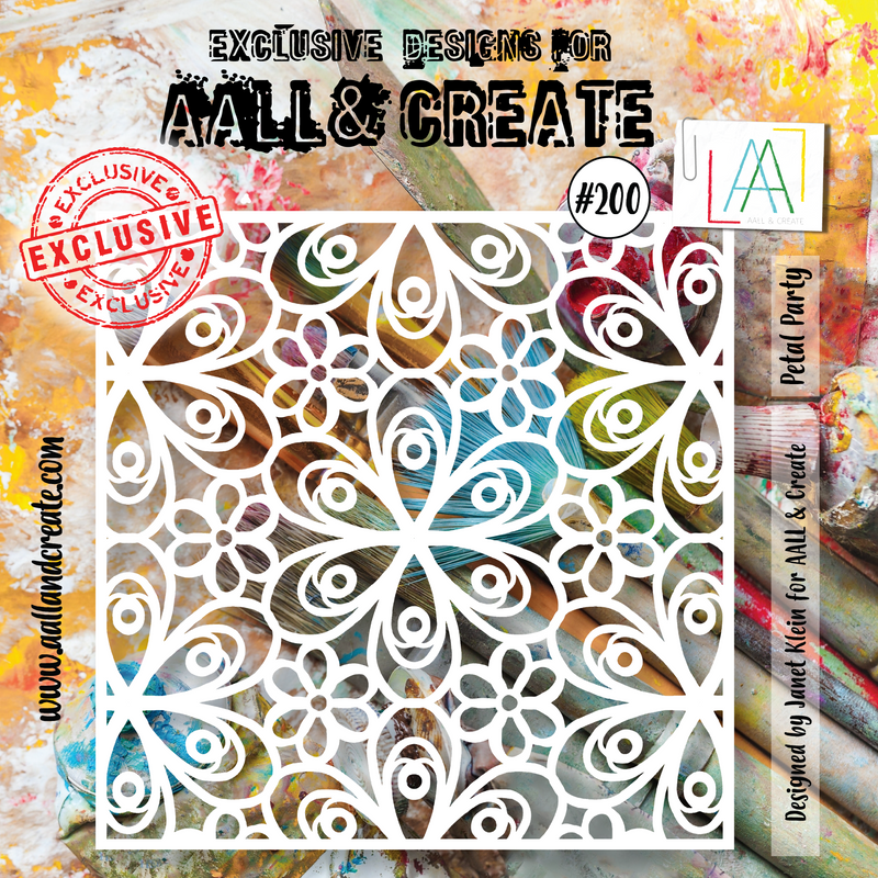 AALL and Create #200 – Pochoir 15x15cm – Petal Party