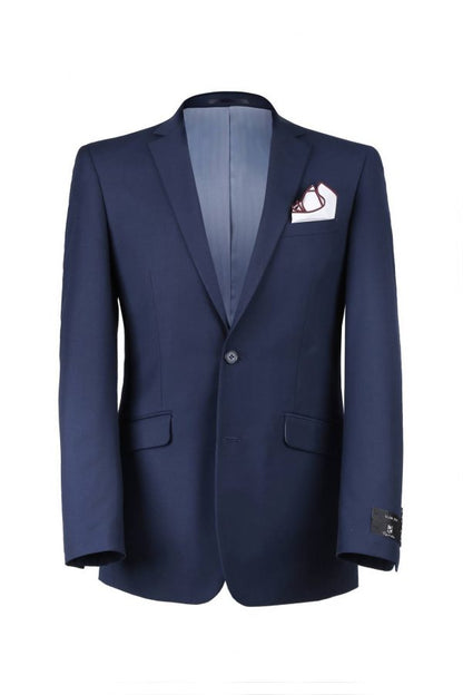 BUILD YOUR PACKAGE: French Blue Slim Fit Suit (Package Includes 2 Pc Suit, Shirt, Necktie or Bow Tie, Matching Pocket Square, & Shoes)