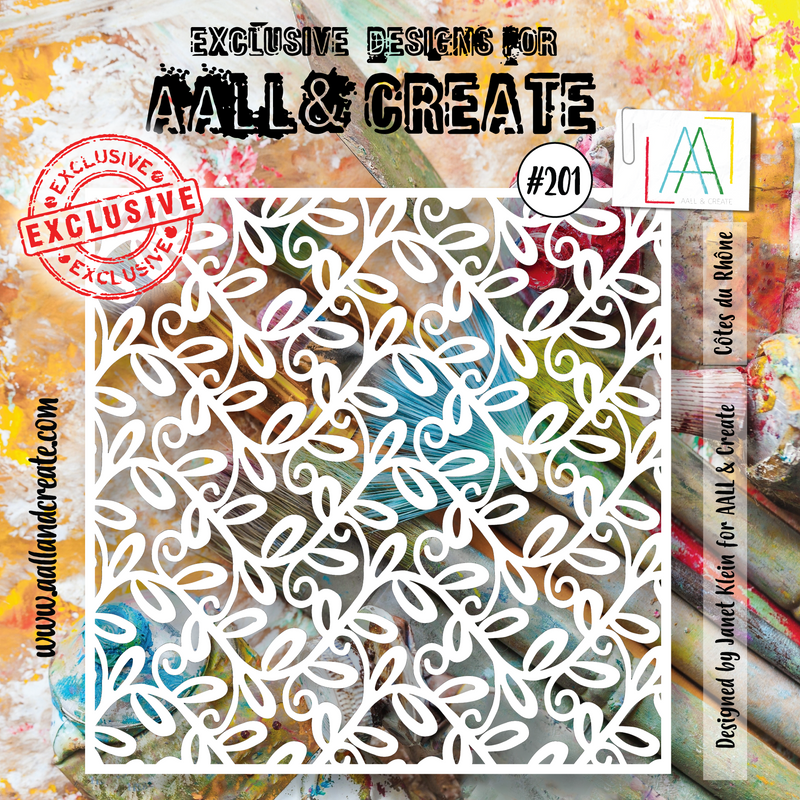 AALL and Create #201 - Pochoir 15x15cm - Côtes du Rhône