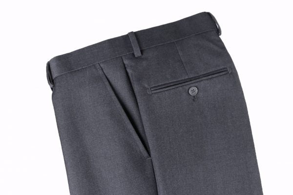 BUILD YOUR PACKAGE: Charcoal Slim Fit Suit (Package Includes 2 Pc Suit, Shirt, Necktie or Bow Tie, Matching Pocket Square, & Shoes)