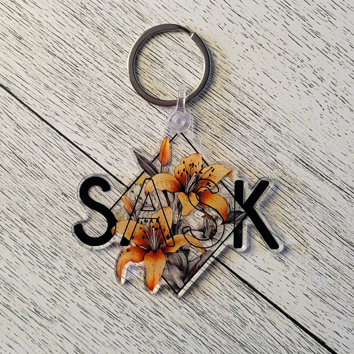 Porte-clés en acrylique SASK Diamond