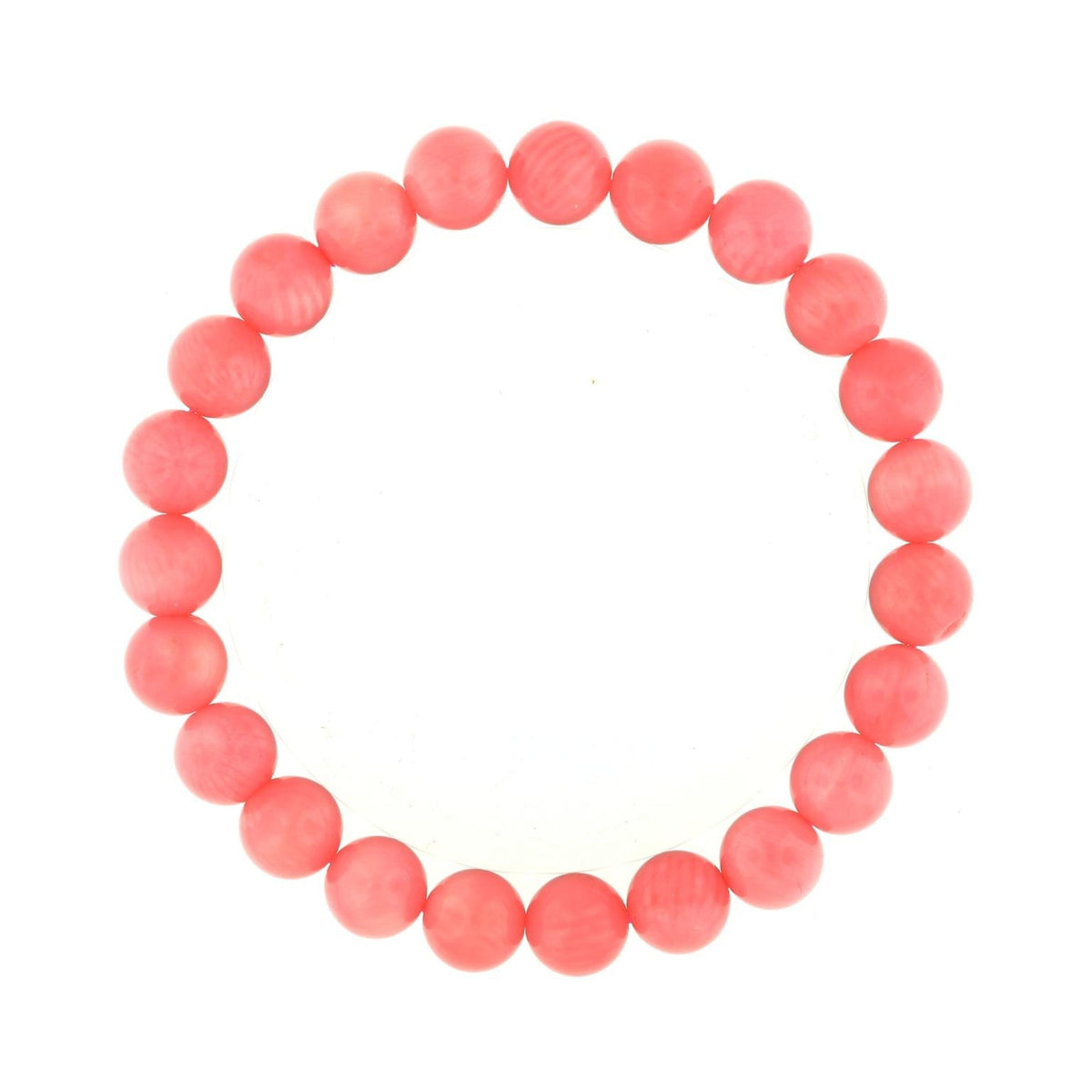 Pink Coral Bead Bracelet (Enhanced)