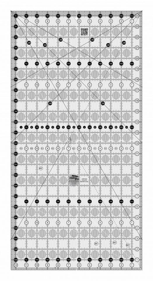 Creative Grids Quilt Ruler 12 1/2in x 24 1/2in