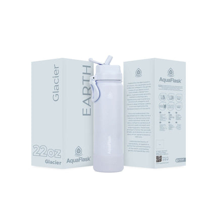 Bouteille d'eau AquaFlask Earth Collection 650 ml en acier inoxydable – Isotherme, garde au chaud 12h, au froid 24h