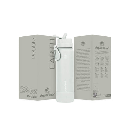 Bouteille d'eau AquaFlask Earth Collection 650 ml en acier inoxydable – Isotherme, garde au chaud 12h, au froid 24h