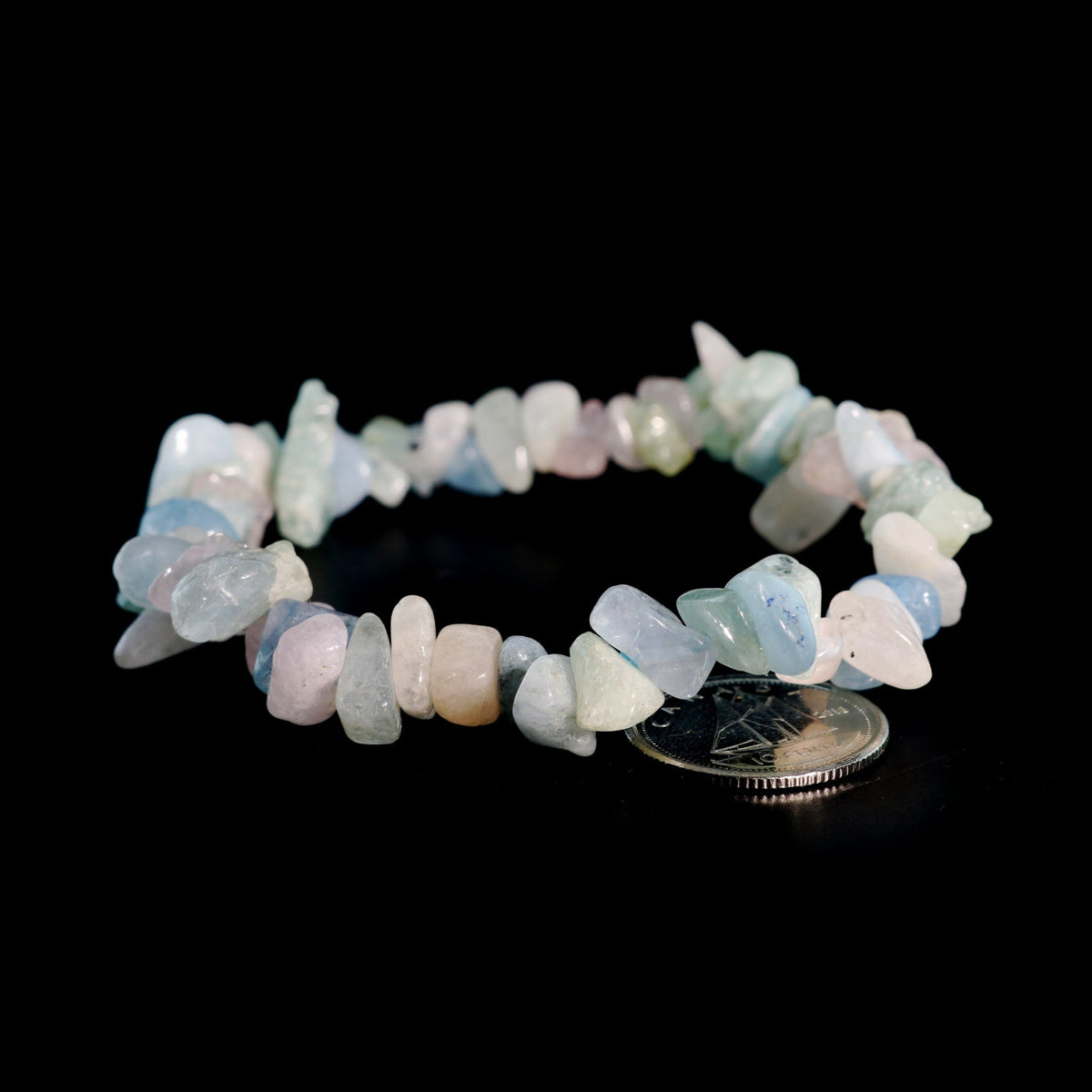 Aquamarine Morganite Bead Bracelet