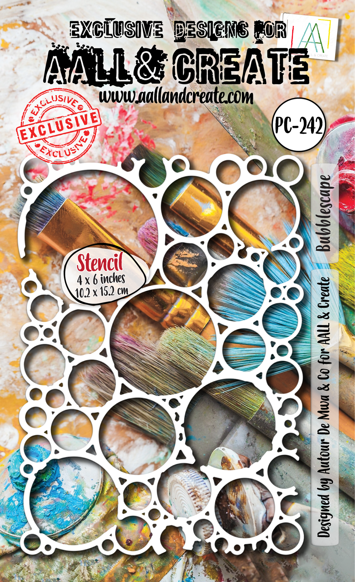 AALL and Create - Pochoir 10x15cm - Bubblescape